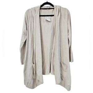 NWT Barefoot Dreams CozyChic Lite Ribbed Cuff Coastline Cardigan Size L